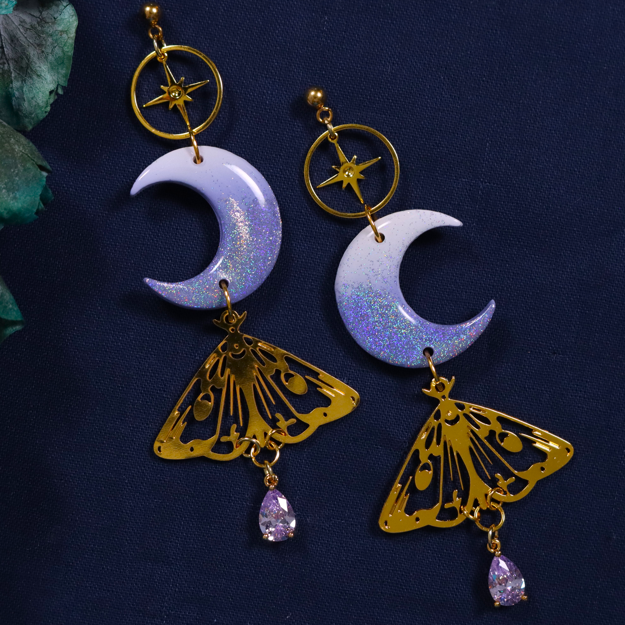 Purple Moons and Gold Moths